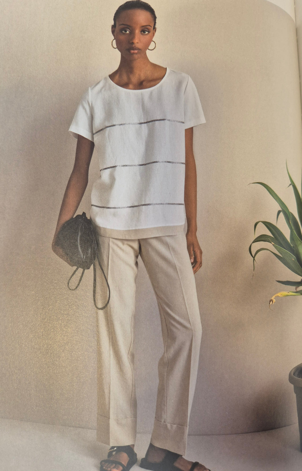 Maria Bellentani - Cuff Beige Trouser