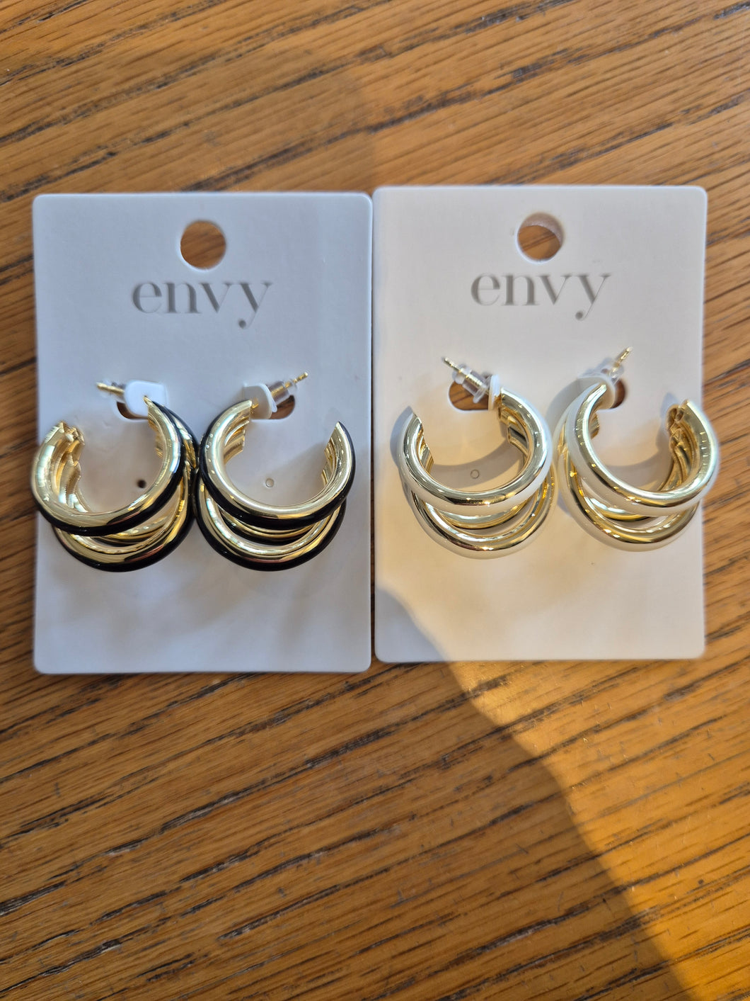 Envy - Enamelled Double Loop Earrings