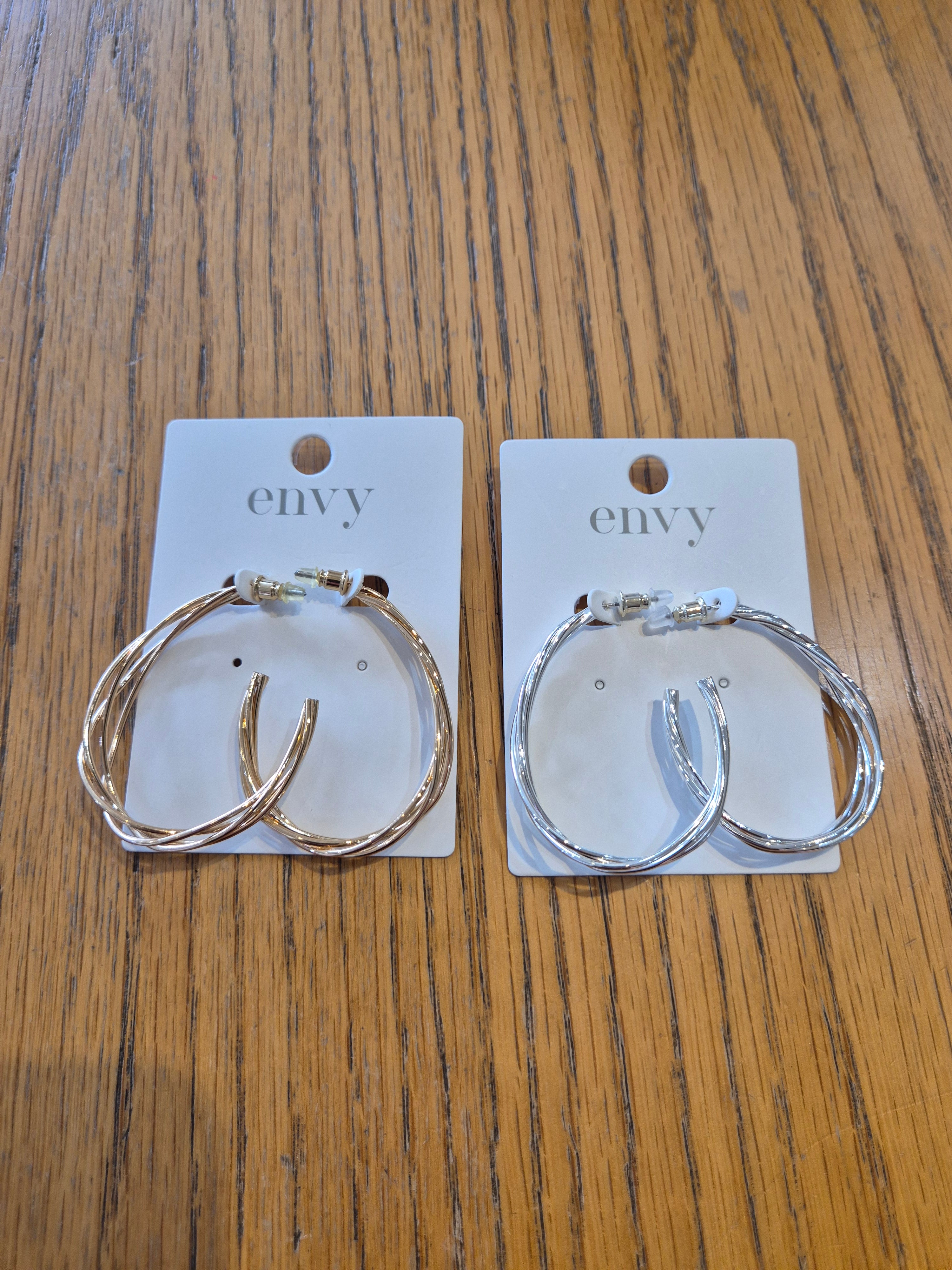 Envy - Big Interlock Half Hoop Earrings
