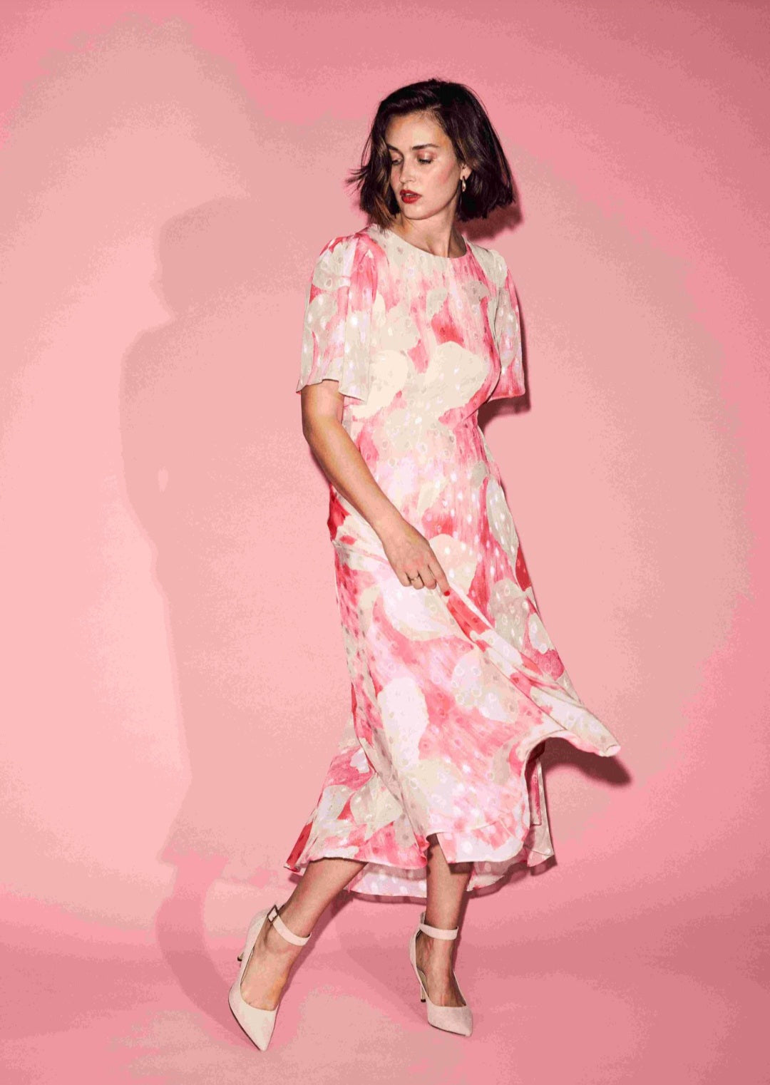 Molly Jo - Coral Printed Dress