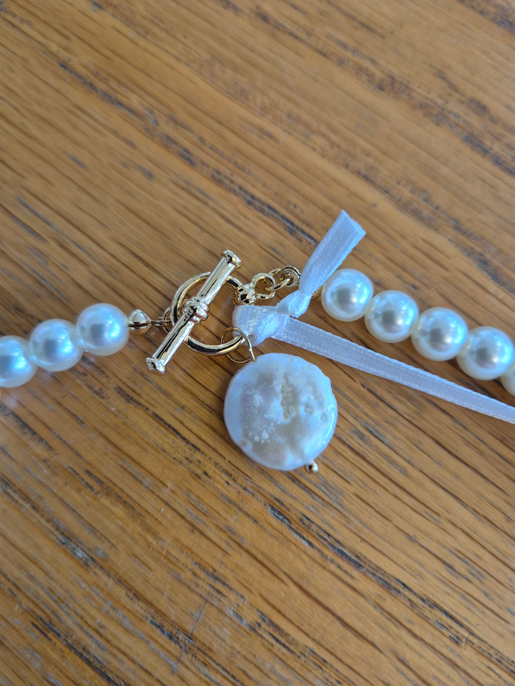 White Leaf - Pearl Choker