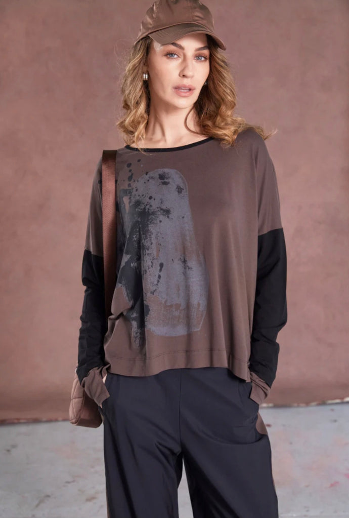 Naya -Chocolate Printed Top