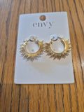 Envy -  Gold Starburst Hoop Earrings