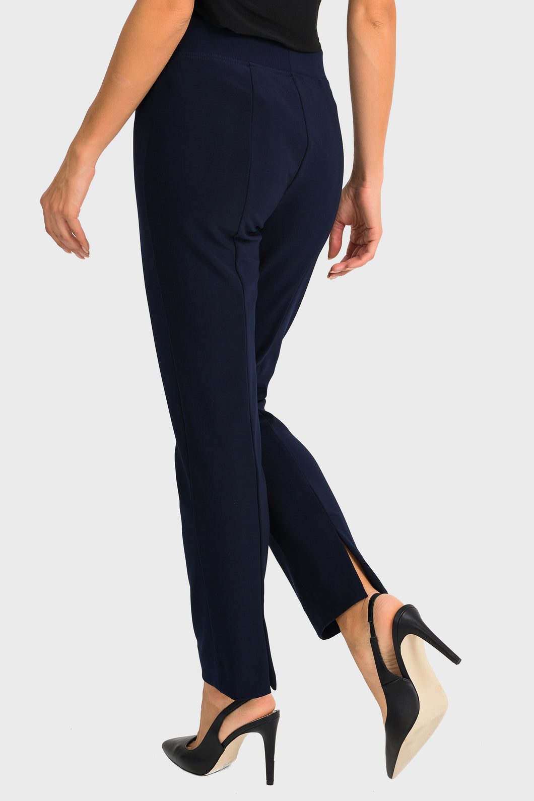 Joseph Ribkoff - Luxury Jersey Navy Pull On Trousers With Back Split