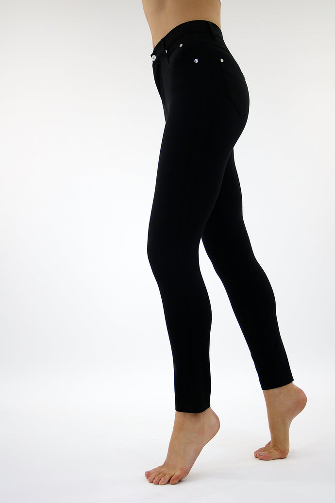 Marble - Black Ankle Grazer Jeans