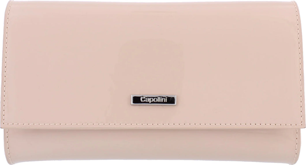 Capollini - Petal patent nude bag
