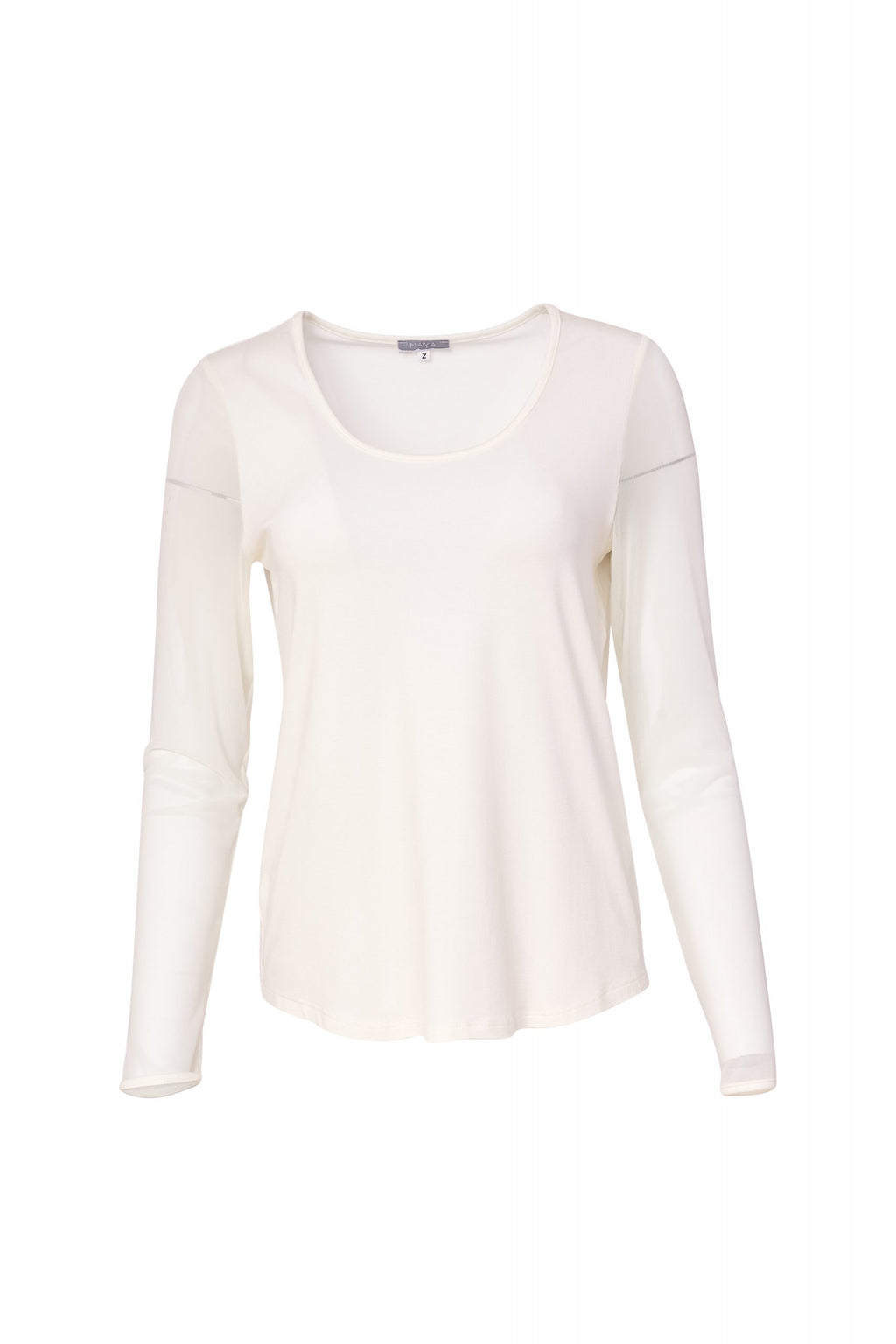 Naya - Cream mesh sleeve Top