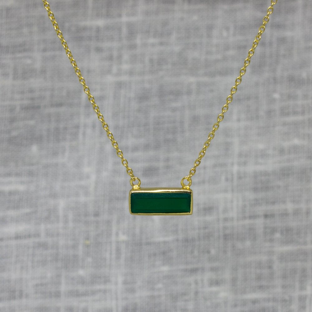 Annie Munday - Emerald/gold necklace