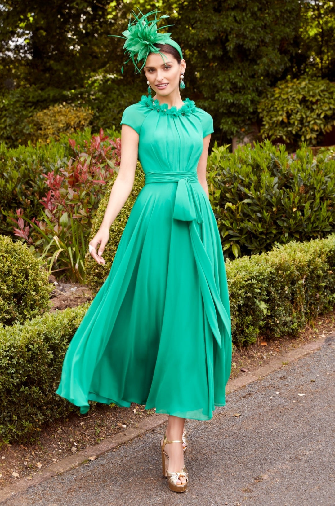 Veni Infantino - Shamrock chiffon dress - Martha V 