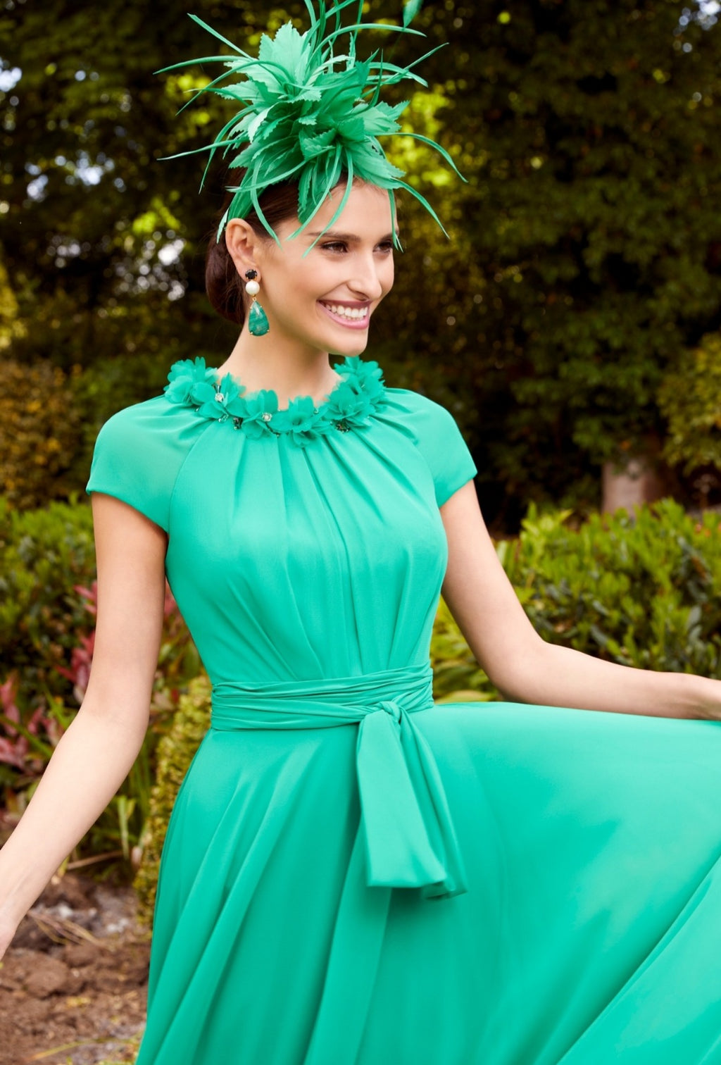 Veni Infantino - Shamrock chiffon dress - Martha V 