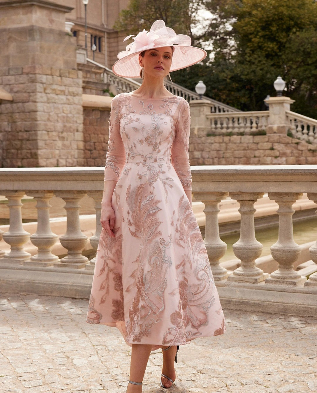 Couture Club - Pink embroidered Dress